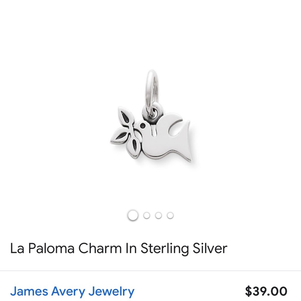 James Avery Silver Dove Charm Jewelry